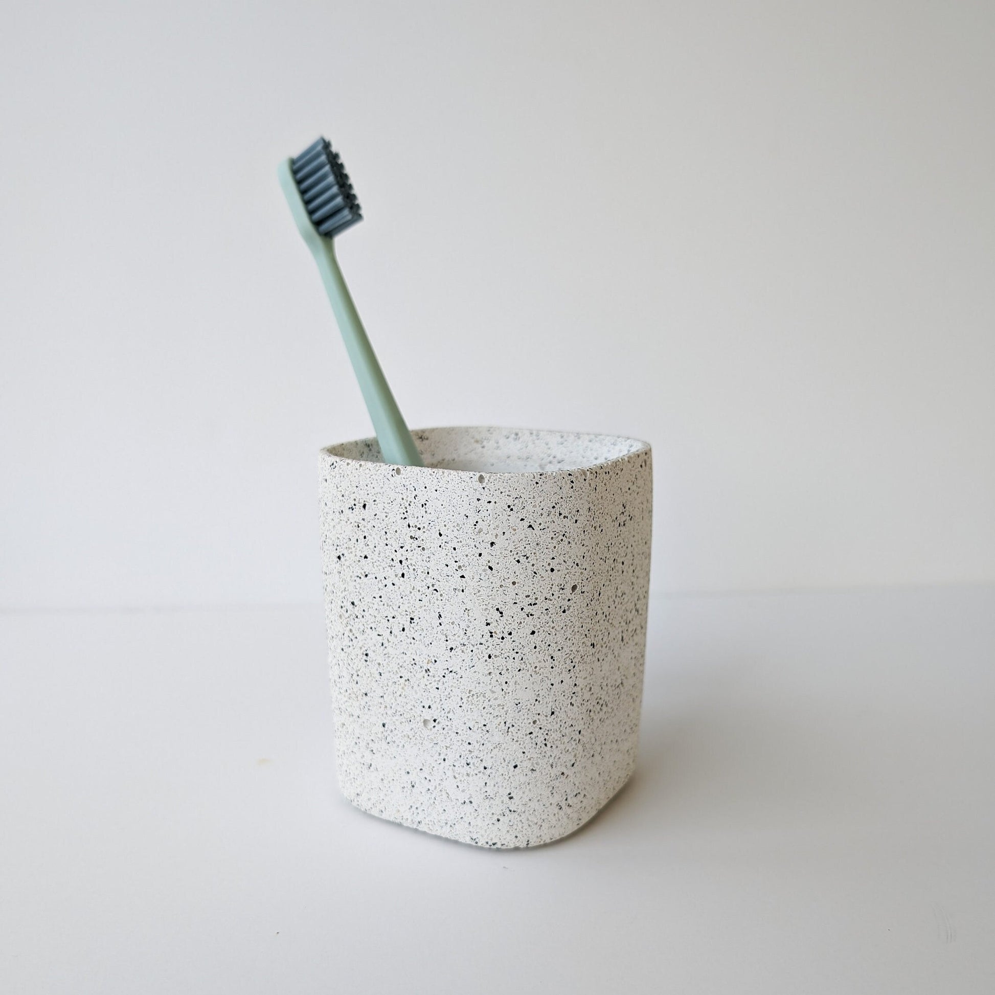 Concrete Toothbrush Holder, Modern Stone Toothbrush Container, Bathroom Sink Dish