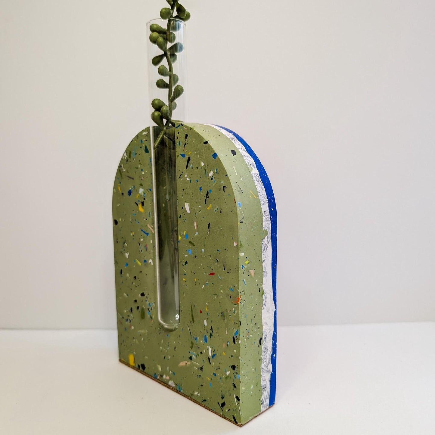 Terrazzo Plant Propagation Bookend, Modern Planter Bookend, Indoor Plant Decor, Unique Gift for Plant Lovers