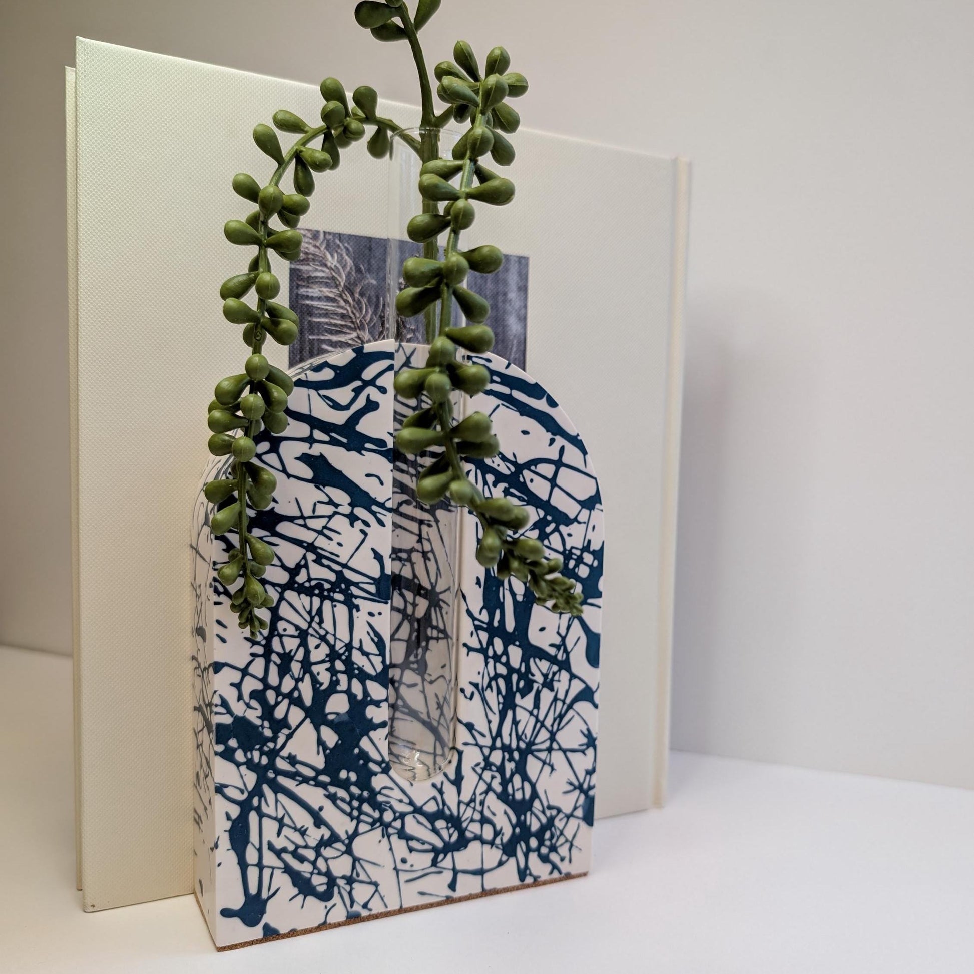 Terrazzo Plant Propagation Bookend, Modern Planter Bookend, Indoor Plant Decor, Unique Gift for Plant Lovers