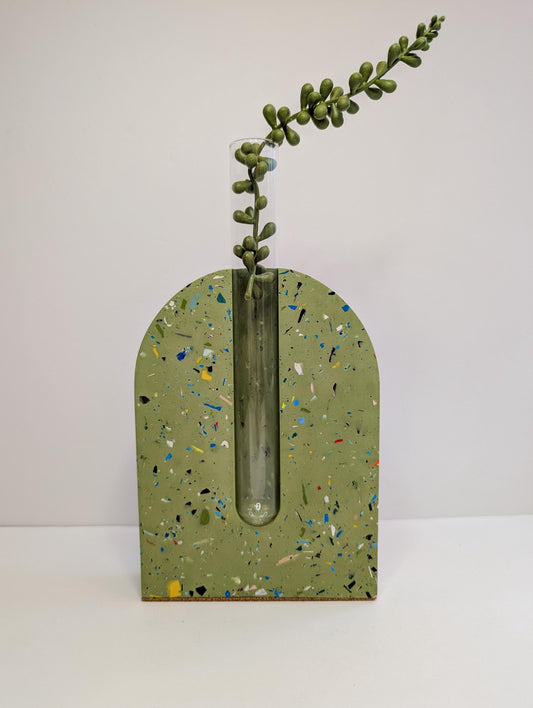 Terrazzo Plant Propagation Bookend, Modern Planter Bookend, Indoor Plant Decor, Unique Gift for Plant Lovers