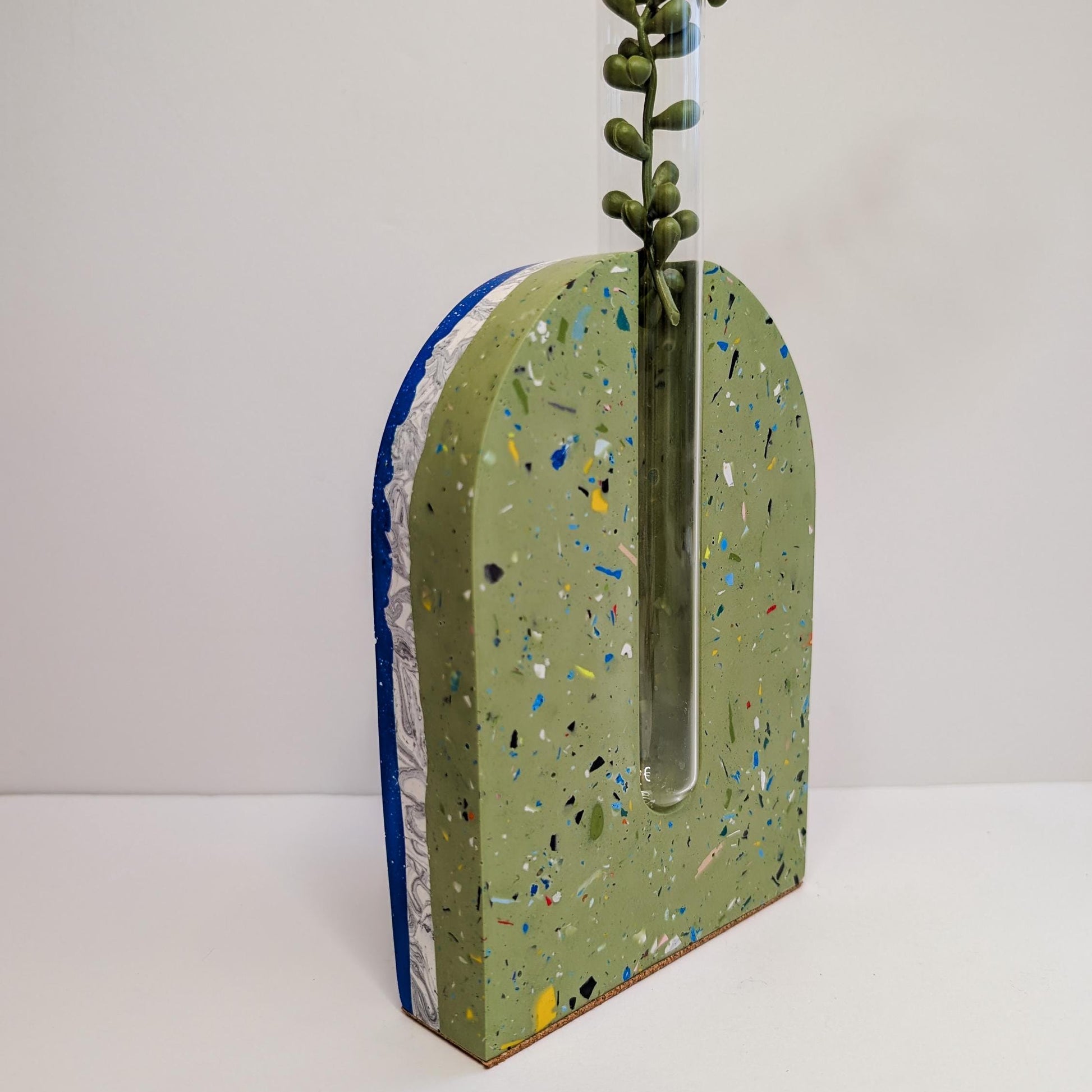 Terrazzo Plant Propagation Bookend, Modern Planter Bookend, Indoor Plant Decor, Unique Gift for Plant Lovers