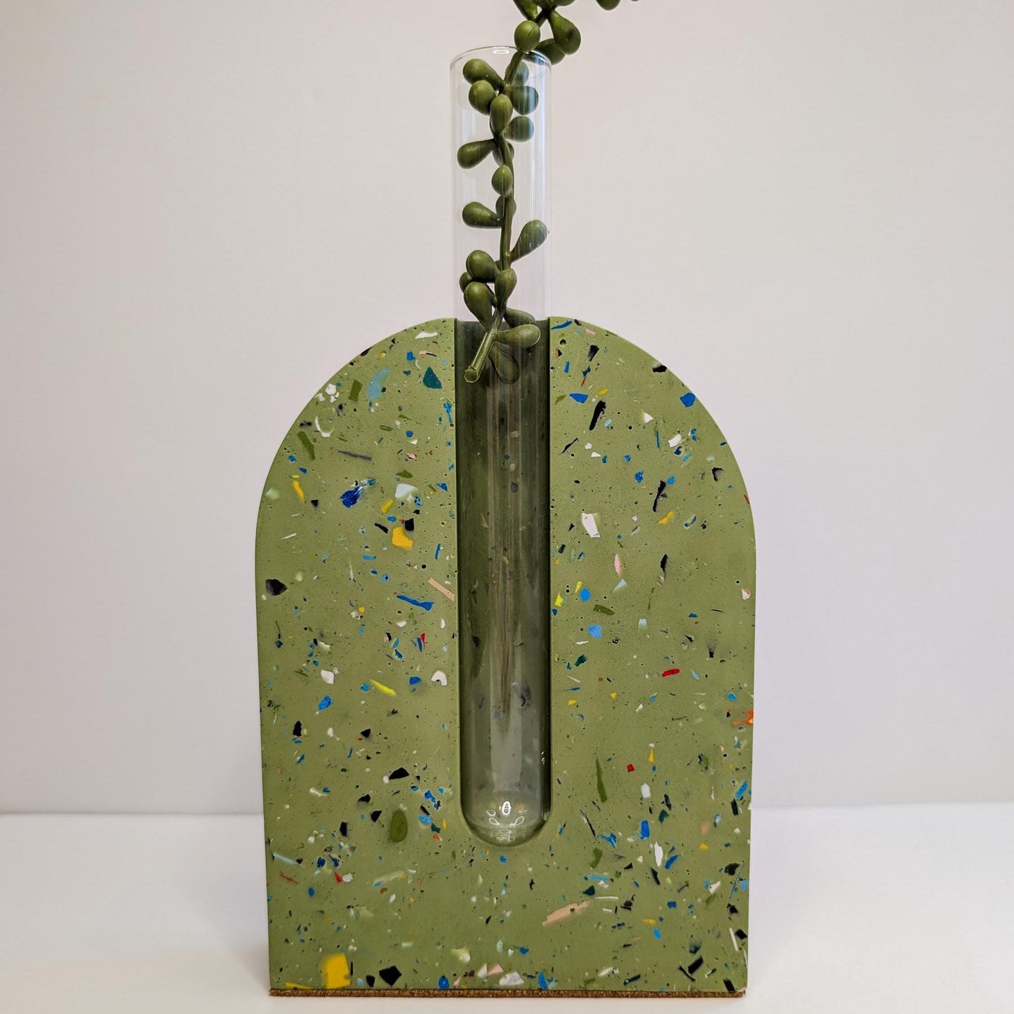 Terrazzo Plant Propagation Bookend, Modern Planter Bookend, Indoor Plant Decor, Unique Gift for Plant Lovers